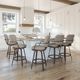 Amisco Customizable Dorsey Upholstered Swivel Spectator Stool-3