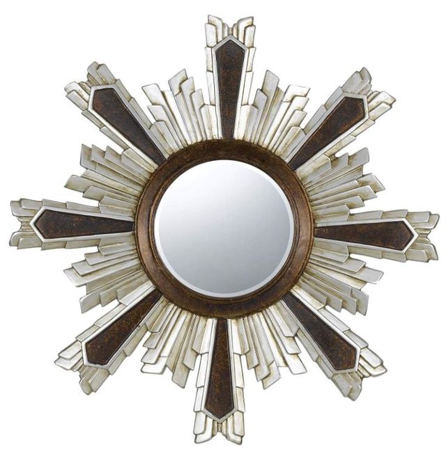 Cal® Lighting & Accessories Chafe Dark Bronze/Silver Beveled Mirror-0