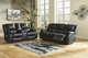 Signature Design by Ashley® Calderwell Black Reclining Power Sofa-3