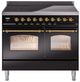 Ilve® Nostalgie II Series 40" Glossy Black Pro Style Induction Range-0