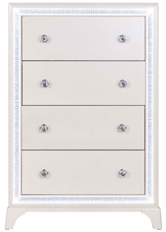 Steve Silver Co. Cassie Pearl 5-Drawer Illuminating Chest-1