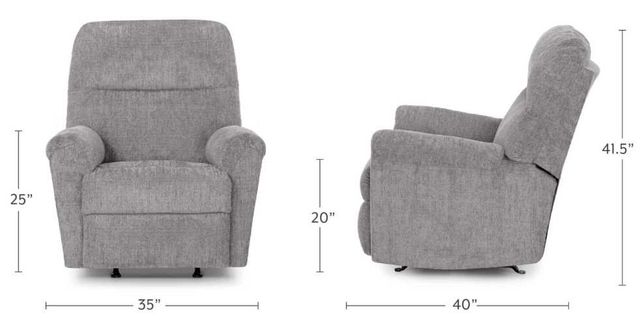 Franklin™ Harvey Contend Ash Manual Swivel Rocker Recliner-3