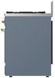 Ilve® Majestic III 30" Blue Gray Pro Style Dual Fuel Natural Gas Range with 5 Black Brass Burners and Brass Trim-3
