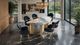 Furniture of America® Northwich 7-Piece Black/Gray/Matte Gold Dining Table Set with Black Chair-2