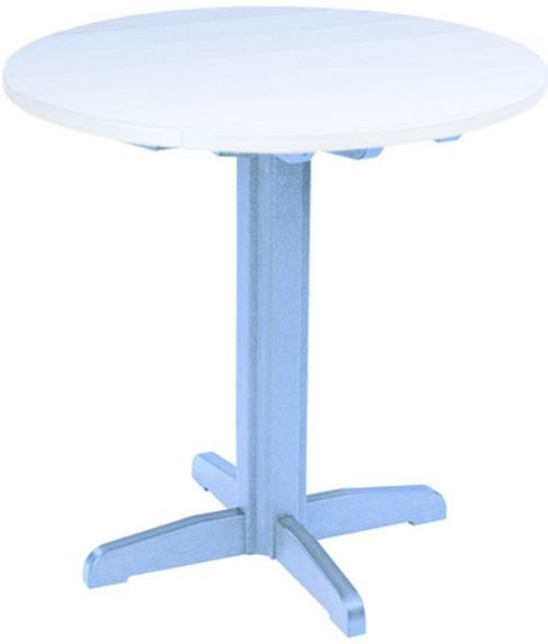 C R Plastic Generation Sky Blue Pub Pedestal Base Table-0