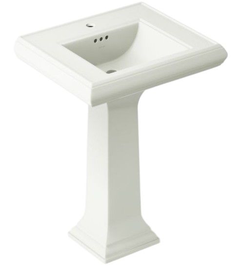 Kohler Memoirs® Classic Dune 24.25" Rectangular Pedestal Bathroom Sink-0