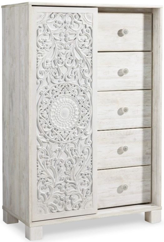Signature Design by Ashley® Paxberry 6-Piece Whitewash Twin Youth Panel Bed Set-3