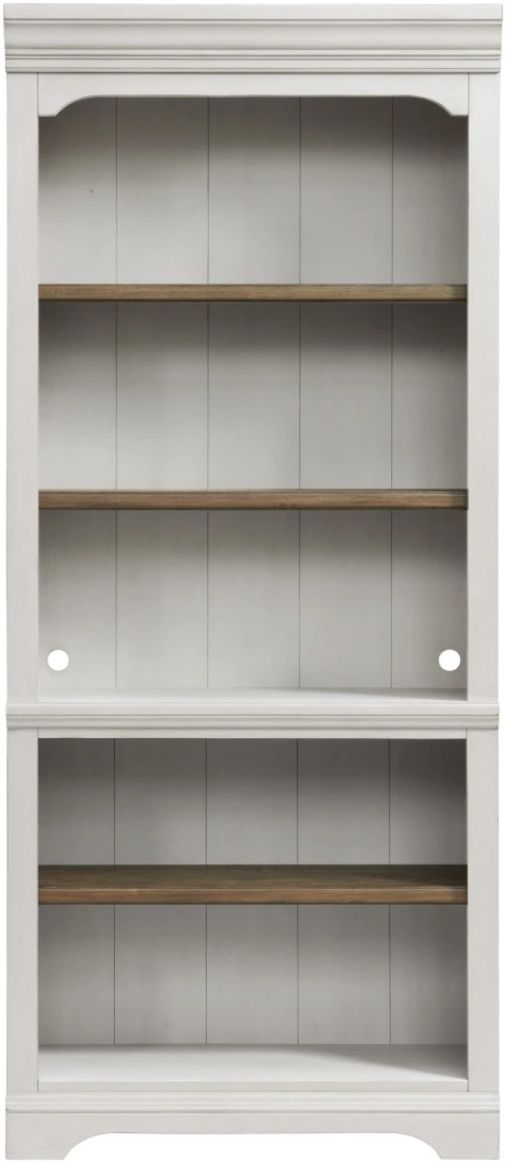 Intercon Drake French Oak/Rustic Gray Bunching Bookcase-2