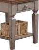 Winners Only® Barnwell Brown Top End Table with Gray Base-2