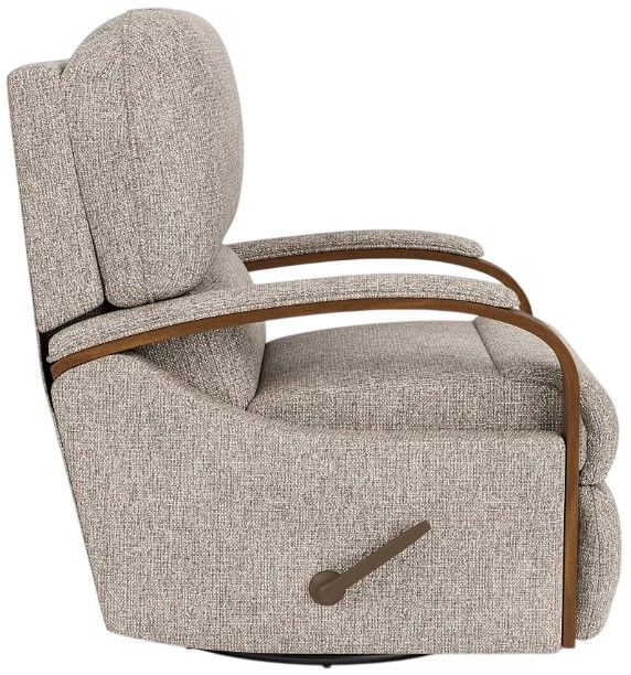Flexsteel® Woodlawn Silver Overcast Swivel Gliding Recliner-2