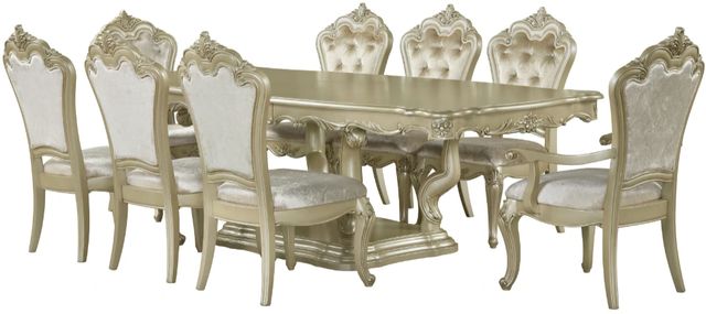 New Classic® Home Furnishings Monique 9-Piece Champagne Dining Set-0