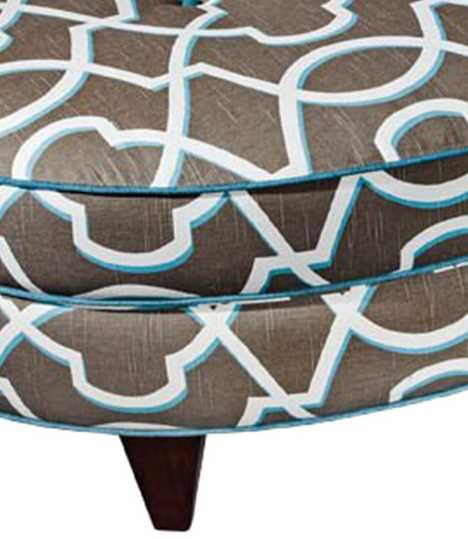 Marshfield Furniture Essentially Yours Gray/White Oval Storage Ottoman-1