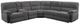 Emerald Home Aurora 3-Piece Lunar Gray Full Sleeper Sectional Set-0