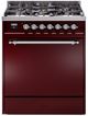 Ilve® Nostalgie II Series 30" Burgundy Pro Style Dual Fuel Range-0