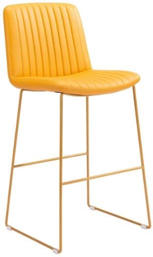 Zuo® Modern Mode 2-Piece Yellow Bar Chairs-0