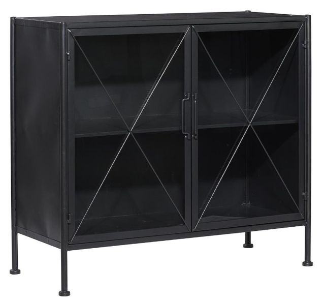 Deco Marche Black Geometric Cabinet-0