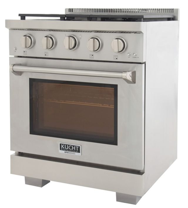 Kucht Professional KFX Series 30" Stainless Steel Pro Style Natural Gas Range with True Simmer Burners-2