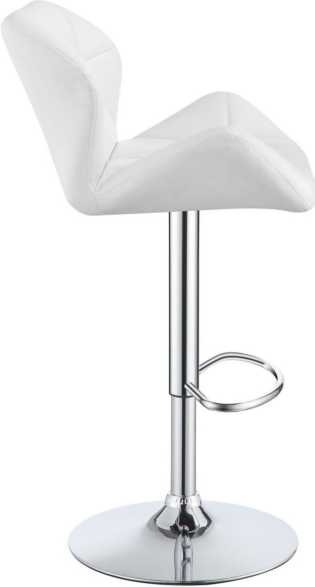 Coaster® Berrington 2-Piece Chrome/White Adjustable Stools-8