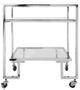 Sagebrook Home 2-Layered 26" x 32" Silver Metal Bar Cart-1