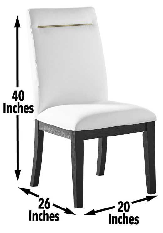 Steve Silver Co. Yves Rubbed Charcoal/White Dining Side Chair-2
