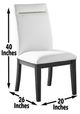 Steve Silver Co. Yves Rubbed Charcoal/White Dining Side Chair-2