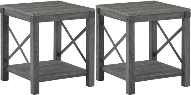 Signature Design by Ashley® Freedan 2-Piece Grayish Brown End Table Set-0