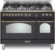 LOFRA® Dolcevita 48" Matte Black Pro Style Dual Fuel Range-0