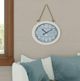 YHD Light Blue/White Circular Wall Clock-1