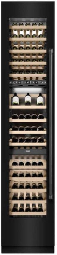 ZLINE 18" 9 Cu. Ft. Black Stainless Steel Triple Zone Column Wine Cooler-2