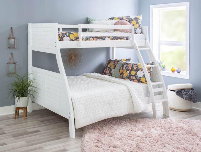 Powell® Easton White Twin/Full Bunk Bed-3