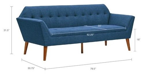 Olliix by Ink+Ivy Newport Blue Sofa-2