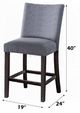 ACME Furniture Yelena 2-Piece Gray/Weathered Espresso Counter Height Chair Set-2