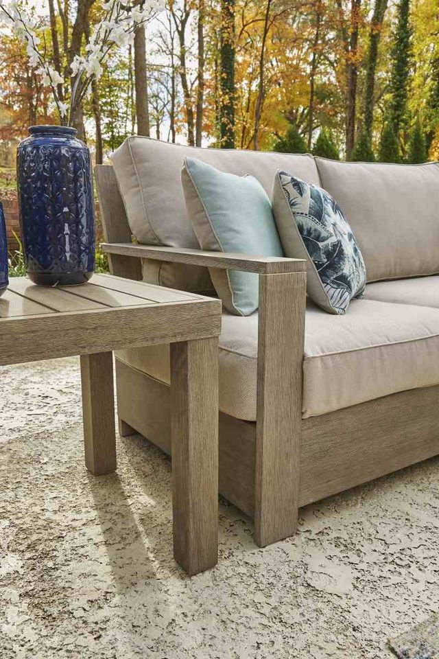 Signature Design by Ashley® Silo Point 2-Piece Brown Outdoor Loveseat Set-1