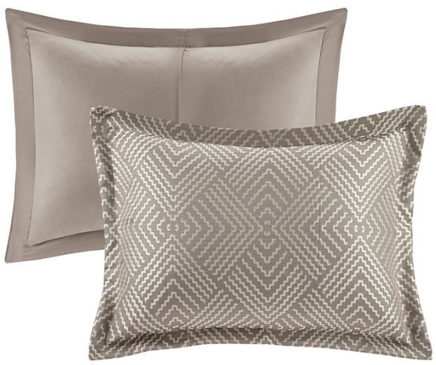 Olliix by Madison Park Interval 7 Piece Gray King Jacquard Comforter Set-1