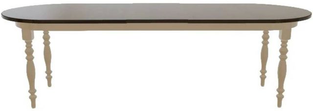 Mavin Customizable 38" x 84" Oval Extendable Dining Table with 18" Leaf-1