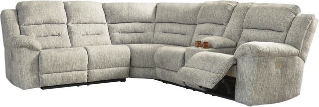 Signature Design by Ashley® Family Den 3-Piece Pewter Right-Arm Facing Power Reclining Sectional-0