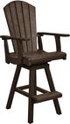 C R Plastics Generation Line Chocolate Swivel Pub Chair-0