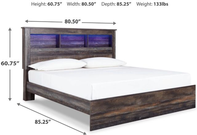 Signature Design by Ashley® Drystan Brown King Bookcase Bed-4