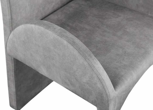 Meridian Furniture Summer Grey Velvet Dining Arm Chair-3
