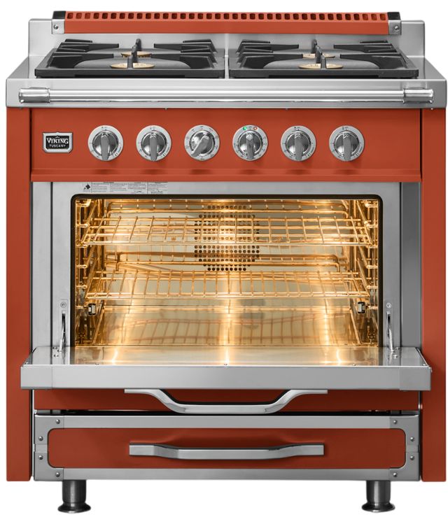 Viking® Tuscany 36" Spiced Cider Pro Style Dual Fuel Range-1