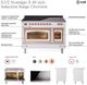 Ilve® Nostalgie II Series 48" Custom RAL Color Pro Style Induction Range with Burnished Trim-4