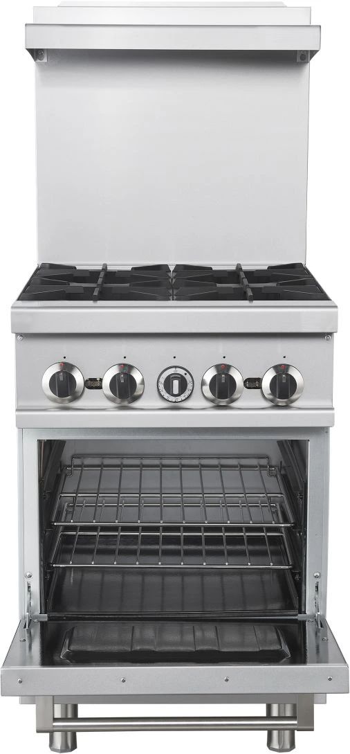 FORNO® 24" Stainless Steel Commercial Freestanding Gas Range -1