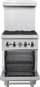 FORNO® 24" Stainless Steel Commercial Freestanding Gas Range -1