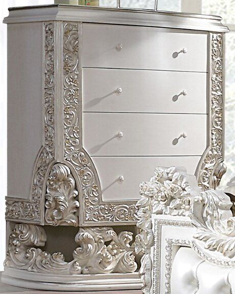 Homey Design Gray/Silver Chest