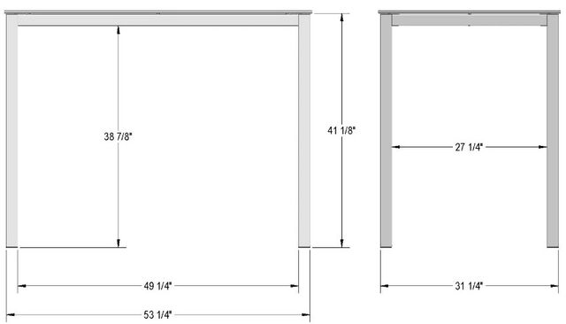 Amisco Customizable Azilis Glass Top Bar Height Table-1