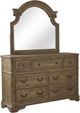 Liberty Furniture Magnolia Manor 4-Piece Taupe Mist/Weathered Bisque King Upholstered Panel Bedroom Set with Chest-2