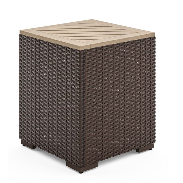 homestyles® Boca Raton Brown End Table with Removable Wood Top-1