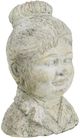 A & B Home Earthy Gray Cement Lady Bust Statue-1