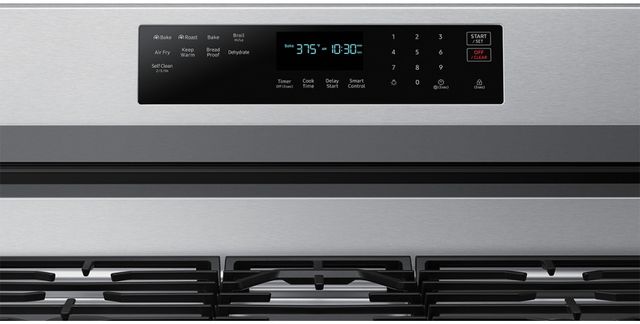 Samsung 30" Fingerprint Resistant Stainless Steel Smart Freestanding Gas Range-9