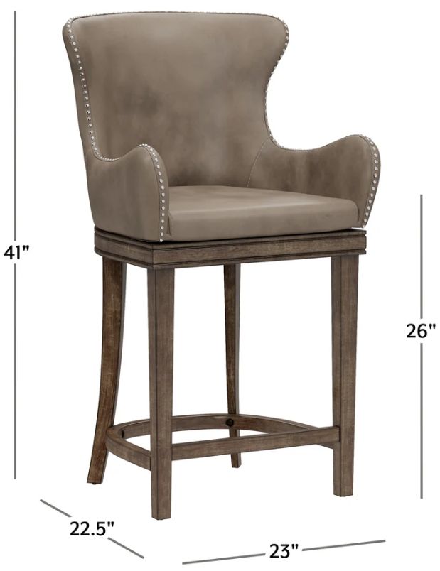HH2 Home Caydena Weathered Taupe Counter Stool-2